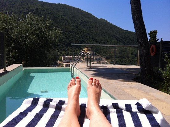 Favourite place… sun lounger, book and private pool…x