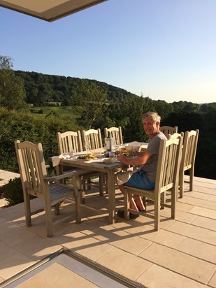 On the terrace on a Summers Evening