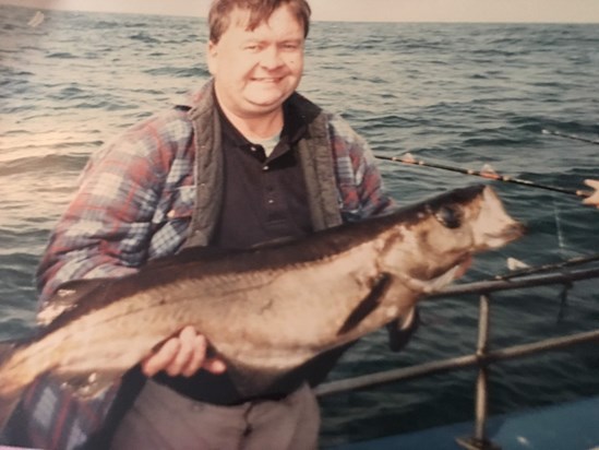 Alan sea fishing, one of his great loves 