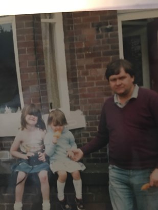 Alan with his daughters Catherine and Helen 