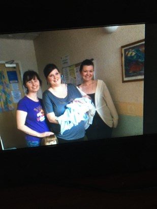 Alan’s beloved girls with newborn baby Hayden 