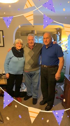 With sister Anne and brother in law Peter