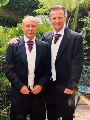 Dad and Lee, soon to give the groom away   :-)  I love you dad xxx.
