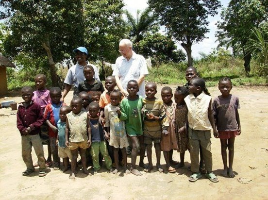 With Congolese children