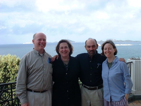 Fr. Sean Duggan, Tony and Manela Diez at the Consul General's residence in Marseille