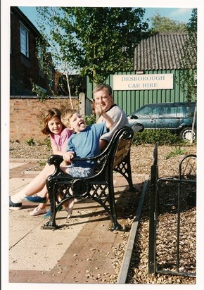 Annie, Jack & Phil in Desborough in Desborough, Northants 1998