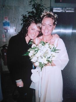 Me and my mum on her wedding day.