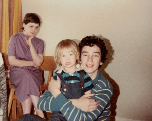 Sandra with her brother Richard Pollitt and Jamie Gleave (photo taken around 1980)