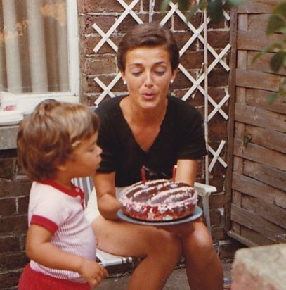 Kay and Paul and birthday cake!
