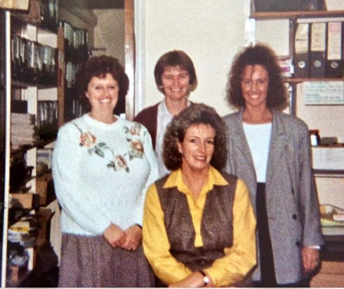 Brenda with work colleagues at Coventry Police Station 