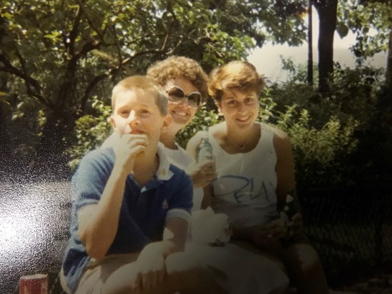 Brenda, Mark and Amy sometime in the 80’s
