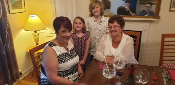 June 2019 - Brenda with daughter and grandchildren