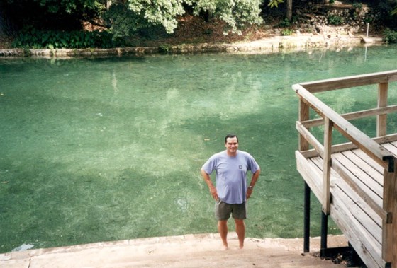 Mike on a natural spring fed river in Texas
