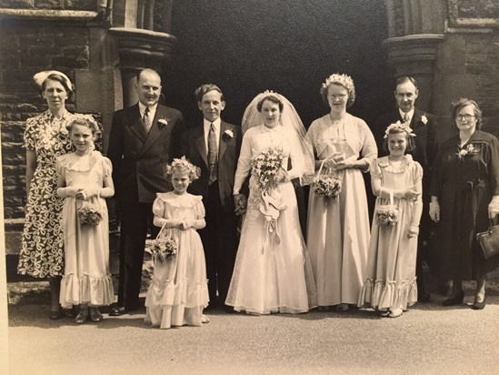 Bill Craig's wedding day, St Matthews, Northampton (11/07/1953)