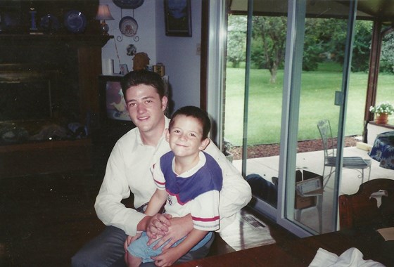 Padraig and his little cousin Michael.taken around 1998.