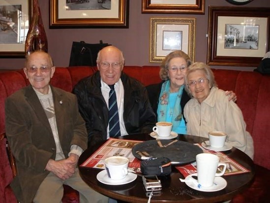 Coffee mornings in Stourbridge with brother in law Cliff and sister in law Dot