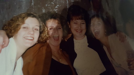 Sam with callback girls March 1995 x x x