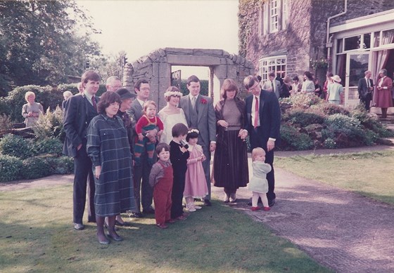 September 1984, Mark and Louise's wedding reception