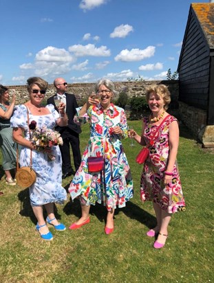 Nisi, mum and Nikki celebrating at Lisa and Craig’s wedding. 