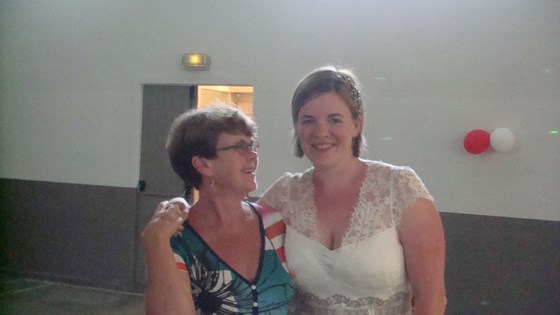 Mum and I in my wedding dress
