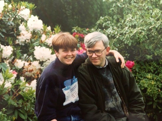Nisi and John at Bowood rhododendrons, May '94    