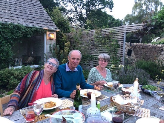 Almost my last photo, at home Brantwood, 4th August 2021 with Jane and Charles