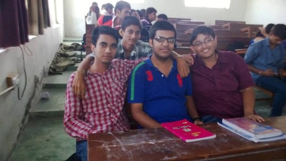 Aditya with friends 