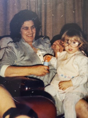 Lee's mum, Giovanna (Jo) Keefe and daughter, Victoria c.1986