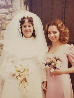 Lee & Shelley Gooding, at her first wedding (Vickers)