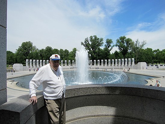 at the WWII Memorial - proud to be a Vet