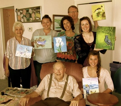 Bob shared his love of art with everyone who entered the room - and they all became artists!