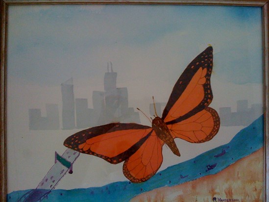 Chicago Skyline - an original oil by Bob Vanderham