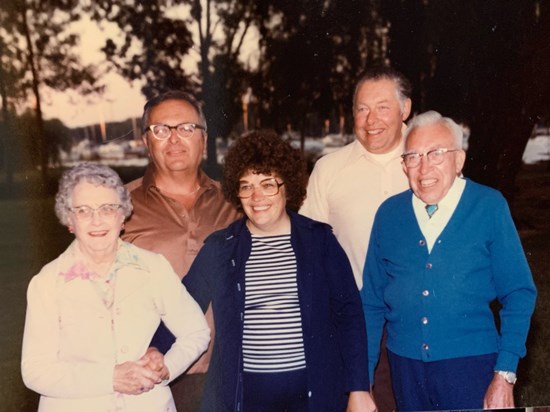 Bob's mother, Mathel (Morton) Vanderham; brother, Carl; sister, Frances; Bob; father, Lloyd Vanderham