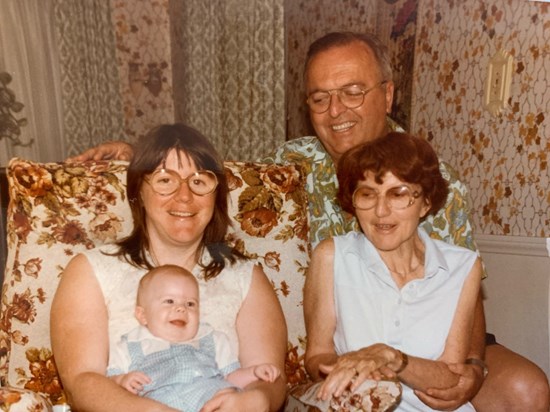 Bob's brother, Carl's family: Lisa and son, Jared; Carl and wife, Jane