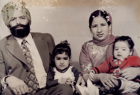 Ajit and Gurdev with their two Youngest Children