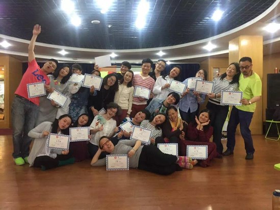 A four-day workshop graduation photo in Chengdu China in 2017 