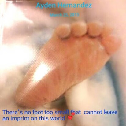 there's no foot too small that cannot leave an imprint on this world.