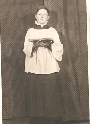 Roy as a young choirboy 