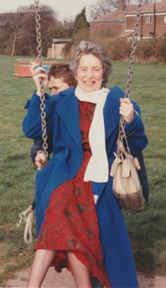 Ann on Kegworth swing