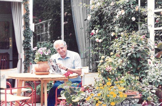 Dad in his garden