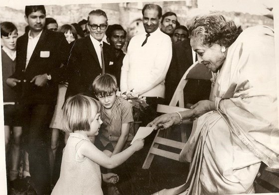 Conor meets Indira Gandhi with his sister