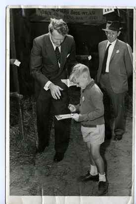 Conor meets Ian Smith - Prime Minister of Rhodesia
