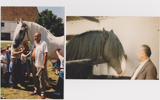 Dad with horses...of course!