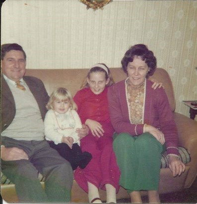 Mum, me, dad and my cousin's daughter in 1978.