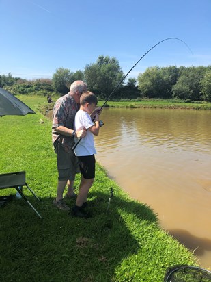 Dad & Kian fishing August 2019