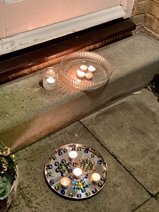 Charlotte has asked if she could place a couple of tealights on your mums door step - her way of saying goodbye and sending her love. 