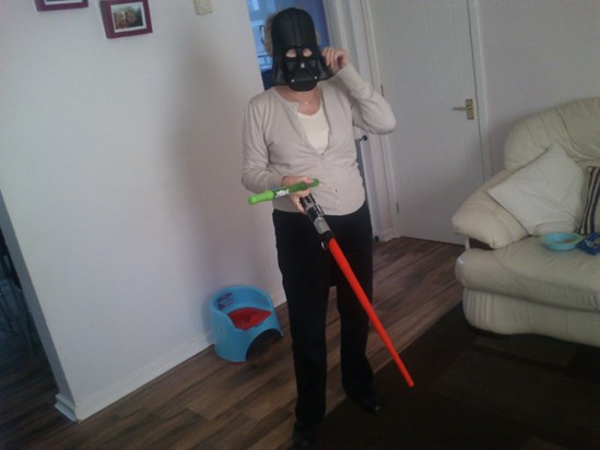 The boys knew not to mess with Nana Vader