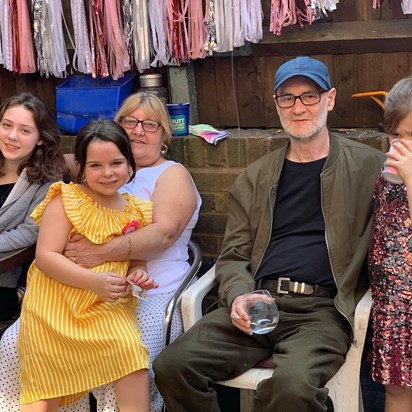 dad at his happiest with his family Gypsylee birthday April 2019