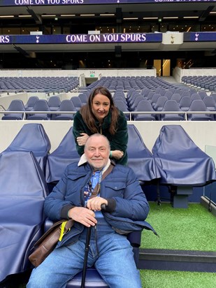 Sam and Ken at Tottenham Pitch Side