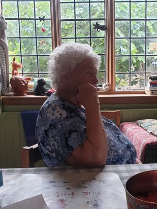 Nannan in her classic seat.